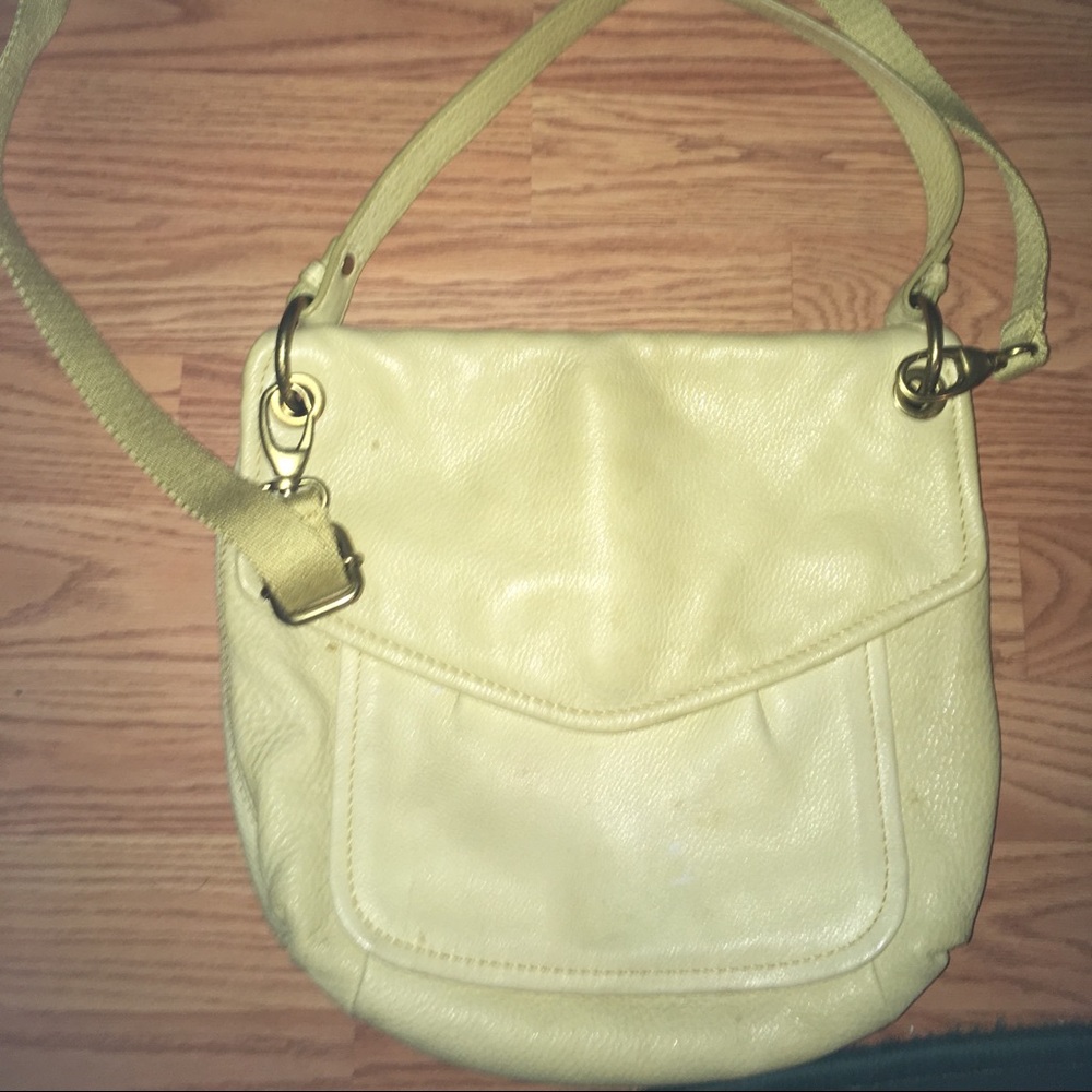 Lime green fossil crossbody/handbag.